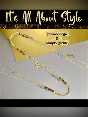 NWT Tory Burch Kira 18K Gold-Plate & Enamel Long Necklace